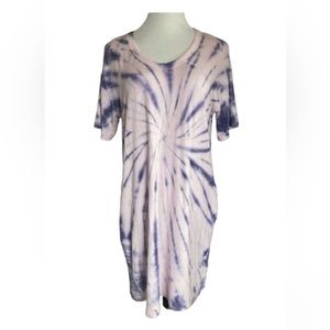 All in Favor Tie Dye Shirt dress- Size S